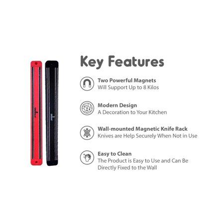 Magnetic Knife/Tool Rack - 2 Red