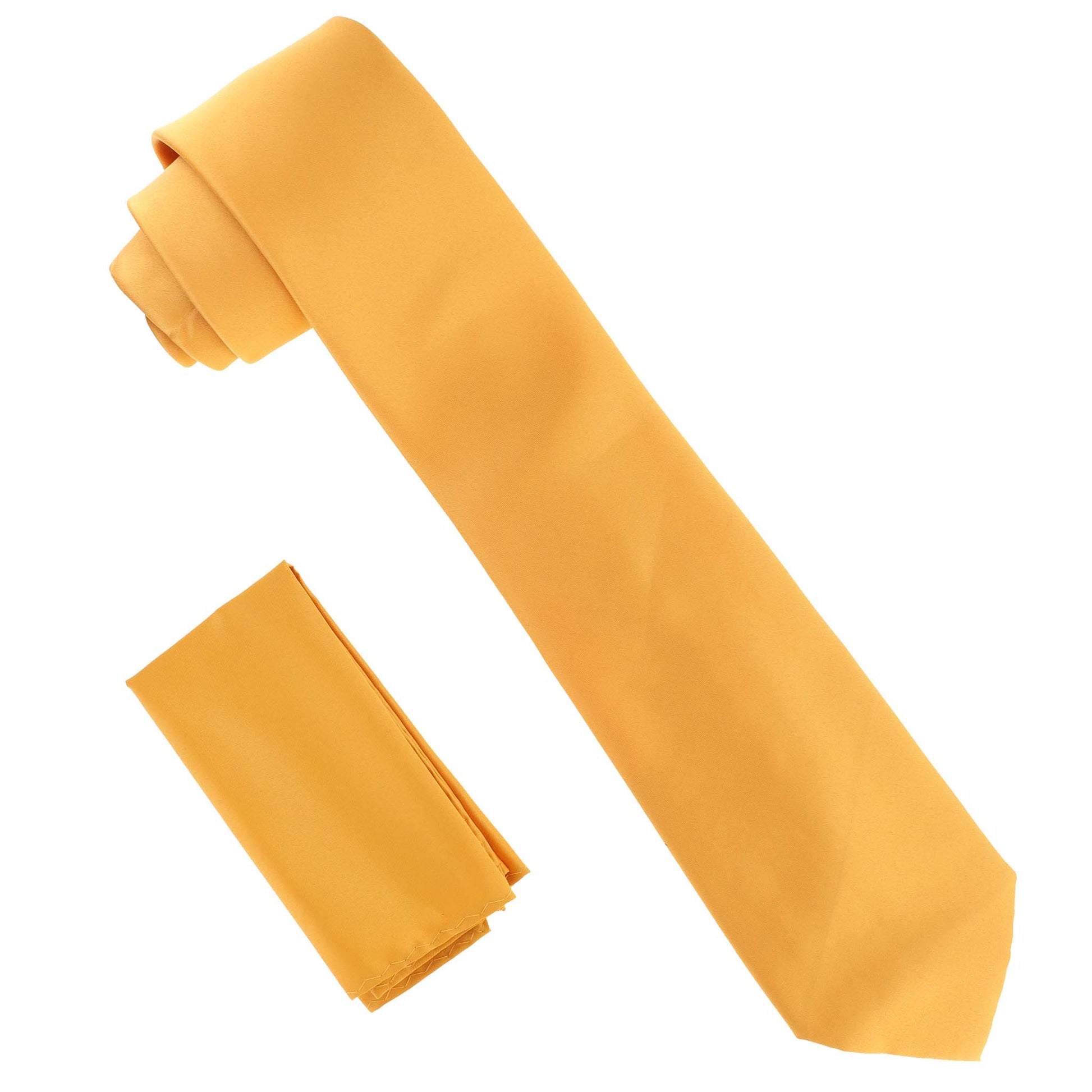Vittorio Farina Solid Satin Necktie & Pocket Square by Classy Cufflinks