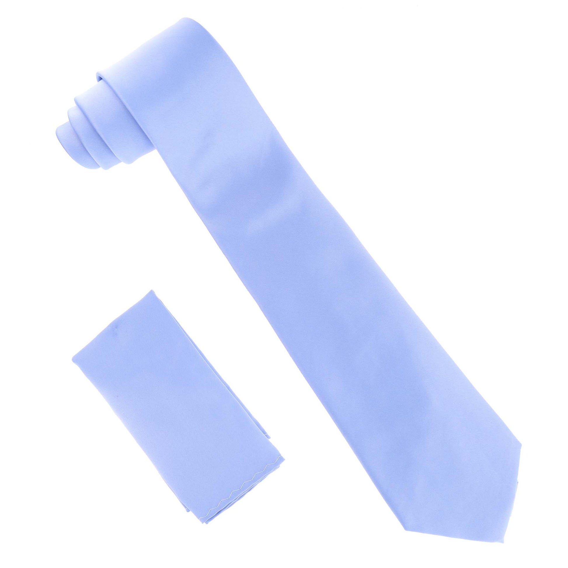 Vittorio Farina Solid Satin Necktie & Pocket Square by Classy Cufflinks