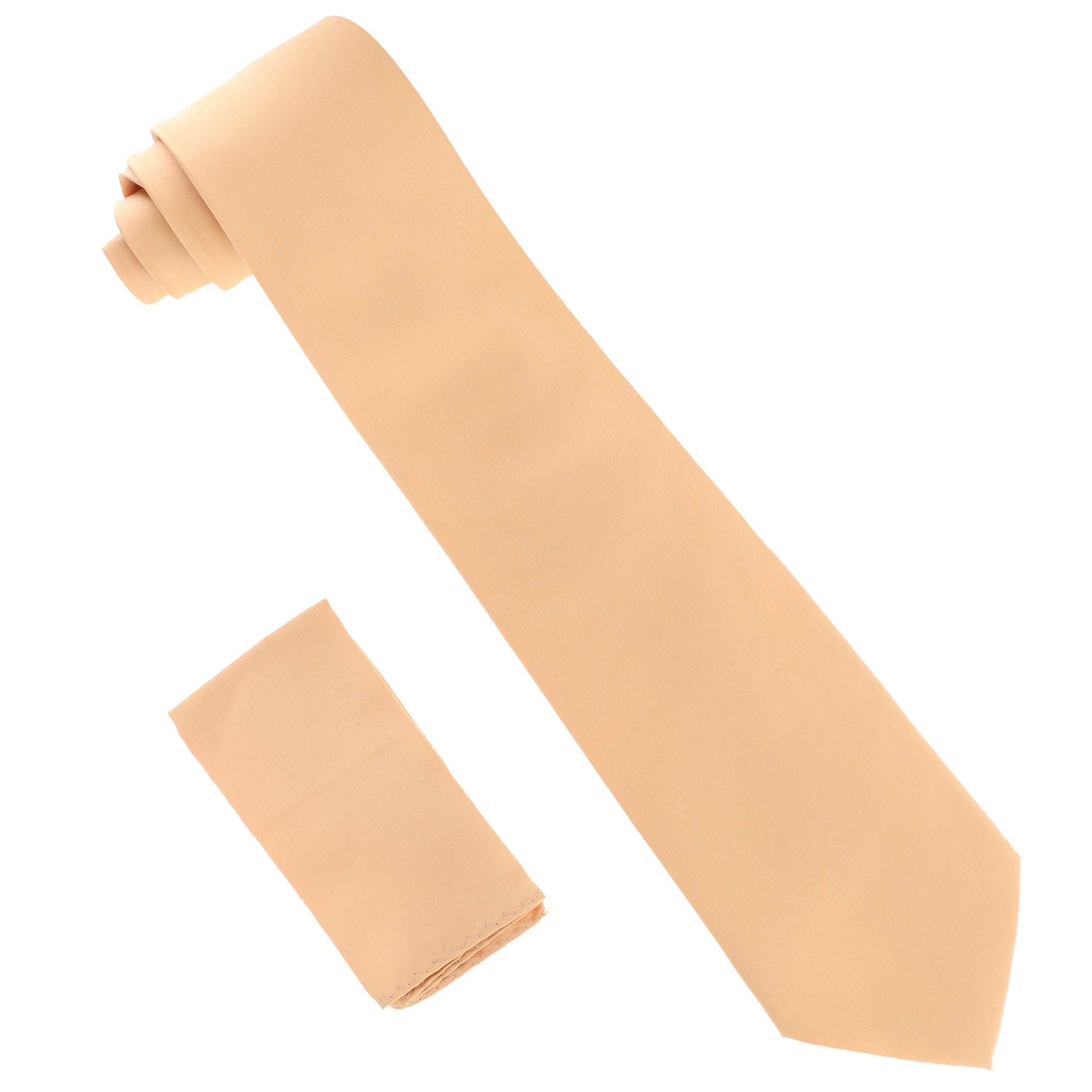 Vittorio Farina Solid Satin Necktie & Pocket Square by Classy Cufflinks