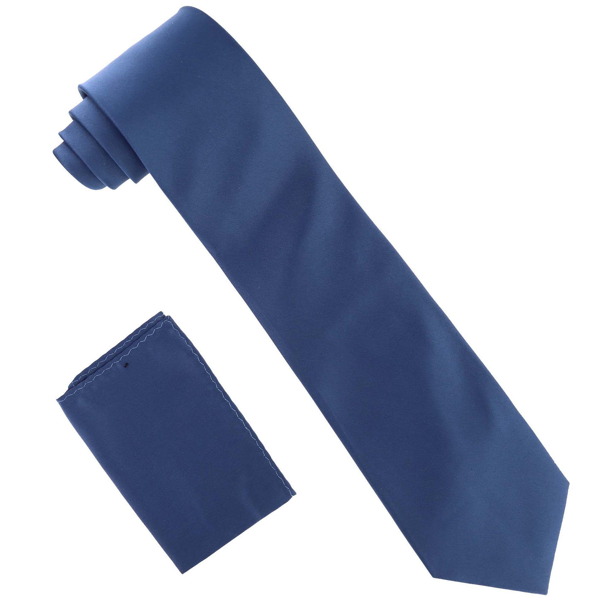 Vittorio Farina Solid Satin Necktie & Pocket Square by Classy Cufflinks