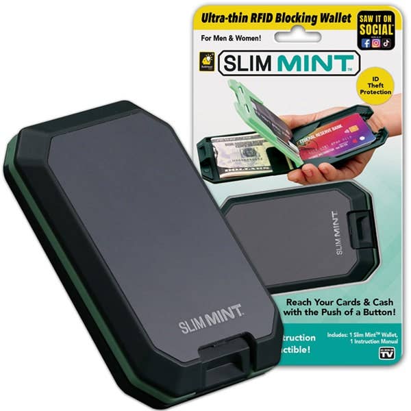 Slim Mint Wallet | Ultra-Thin | RFID-Blocking | Crush-Resist