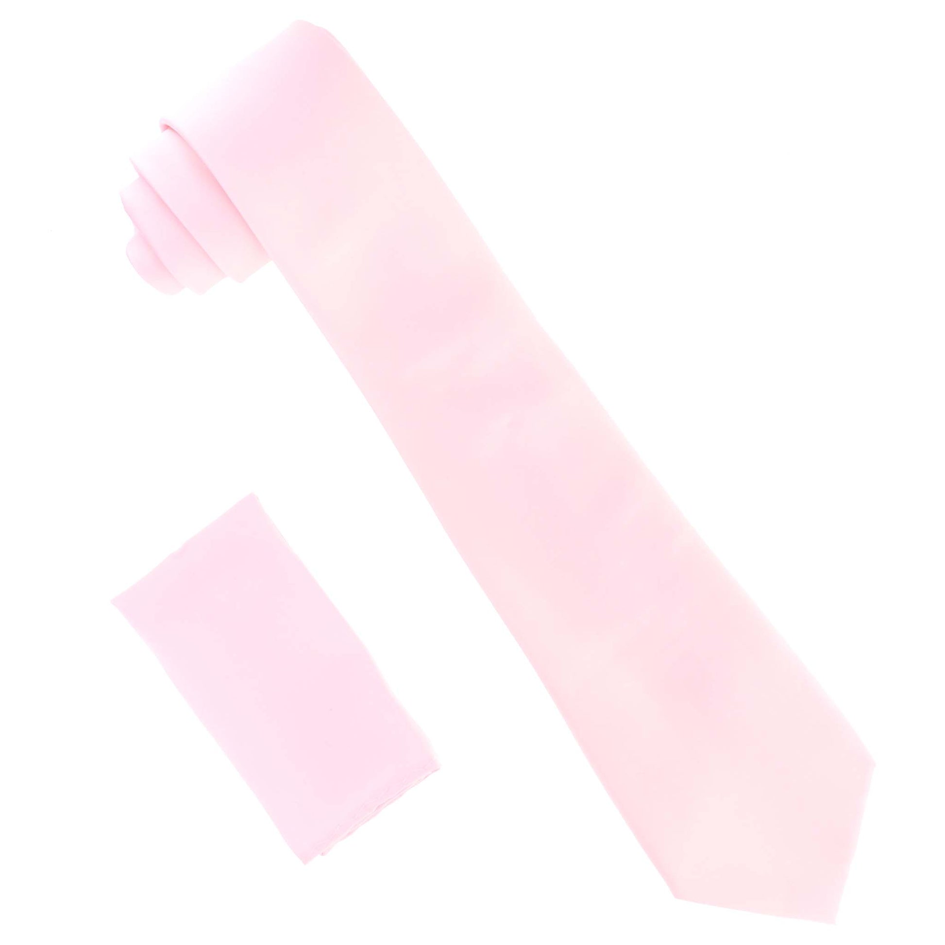 Vittorio Farina Solid Satin Necktie & Pocket Square by Classy Cufflinks