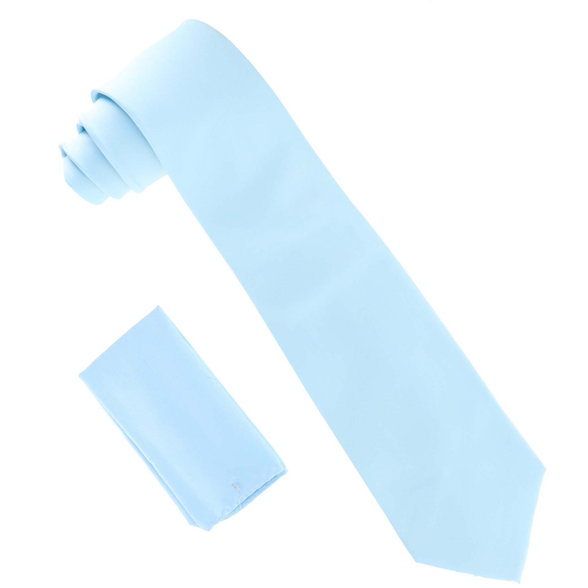 Vittorio Farina Solid Satin Necktie & Pocket Square by Classy Cufflinks