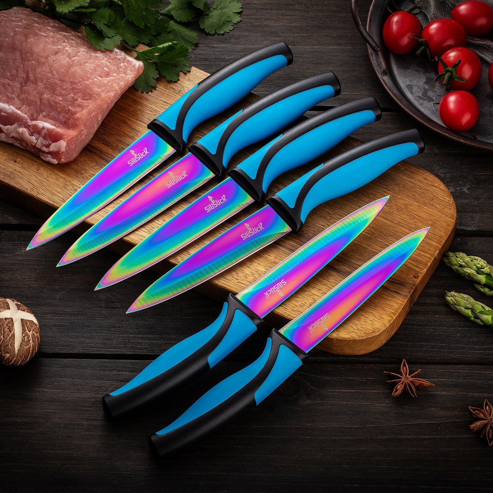 Steak Knife Set (6 Blue)