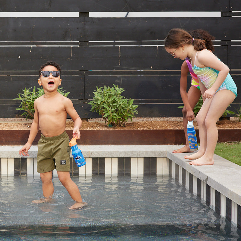 12 oz Classic Kid's Water Bottle with Flip Seal Sport Cap and Straw