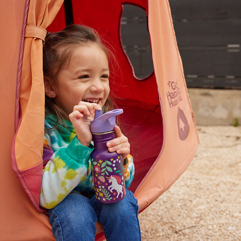 12 oz Classic Kid's Water Bottle with Flip Seal Sport Cap and Straw